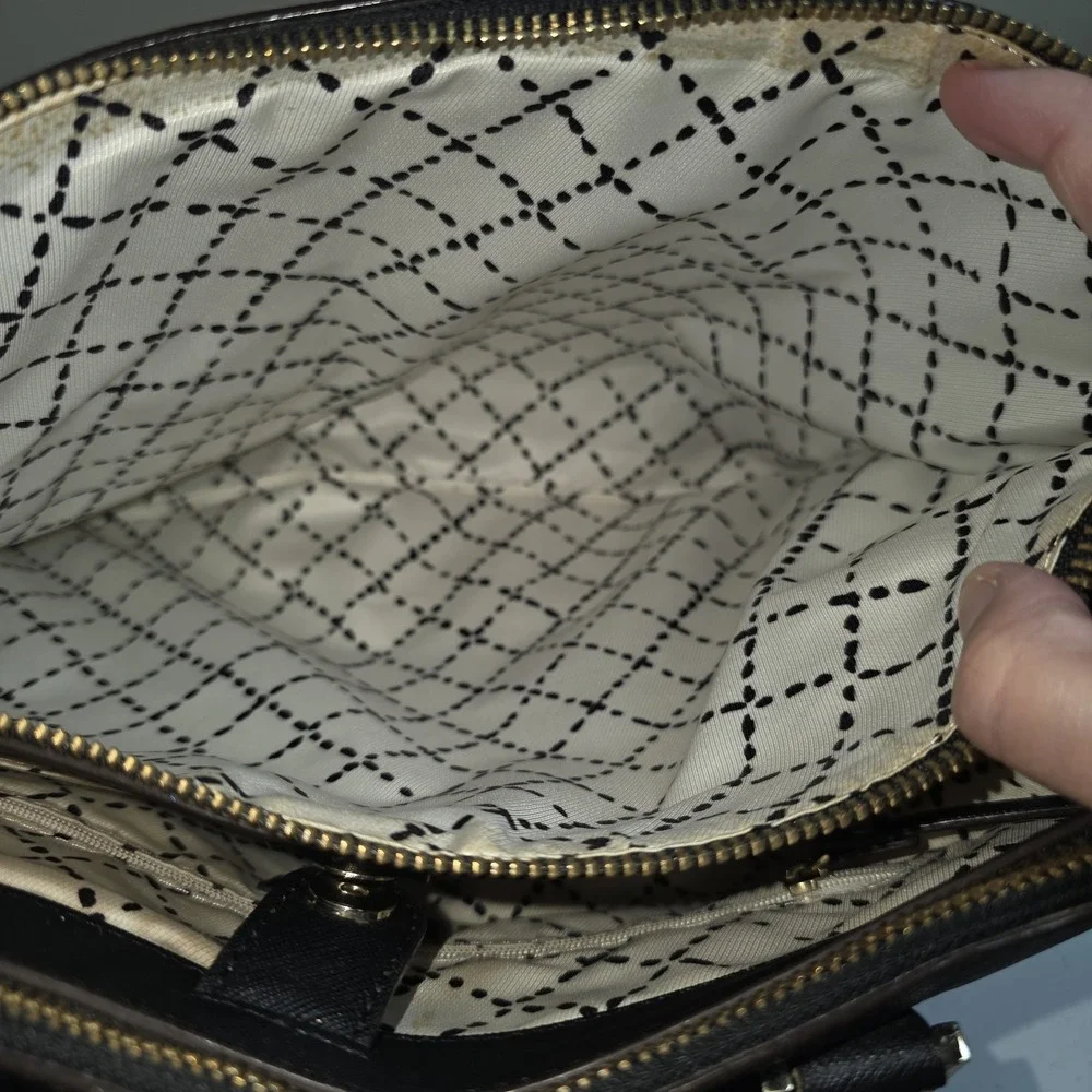 Kate Spade Small Black Loden Newbury Lane Bag Satchel Crossbody Purse Leather‎